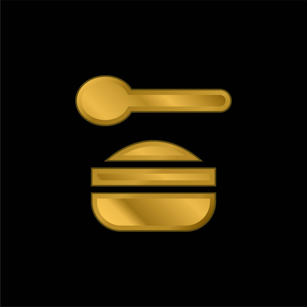 Дитяче харчування Золота металева ікона або вектор логотипу
 - Вектор, зображення