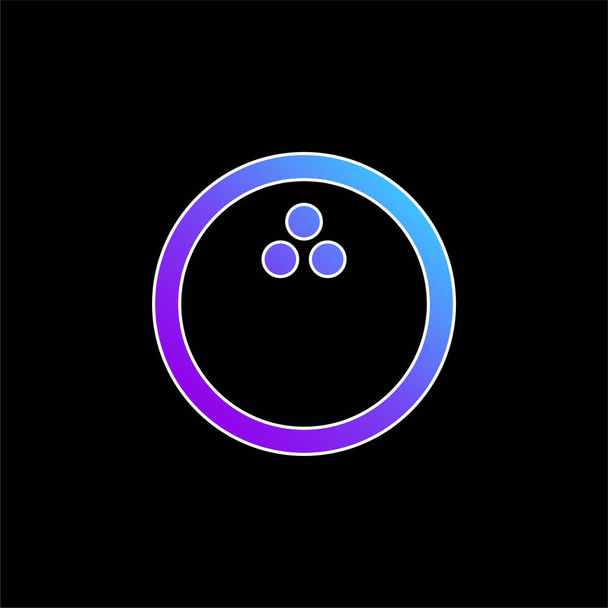 Bolos bola azul gradiente vector icono - Vector, imagen
