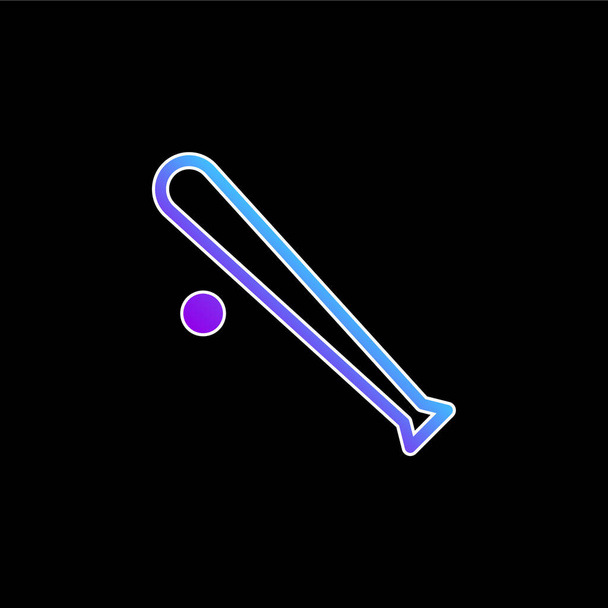 Baseballapparatuur blauw gradiënt vector pictogram - Vector, afbeelding