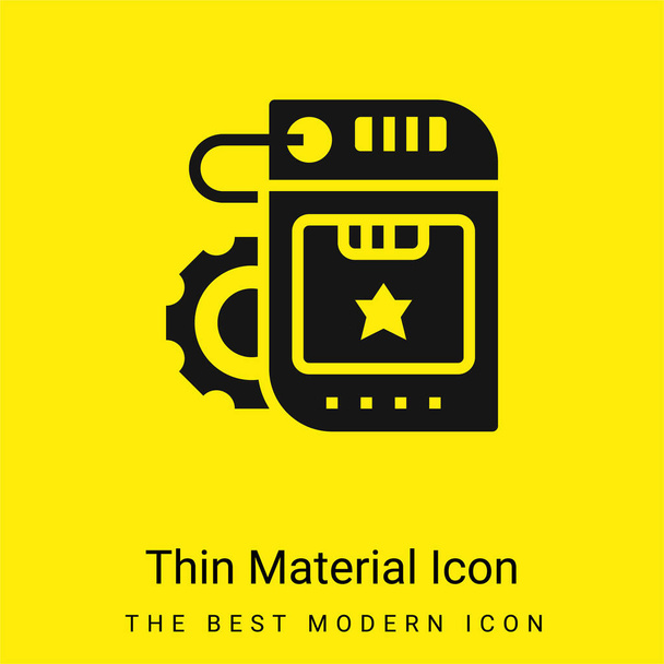 Značka minimální jasně žlutý materiál ikona - Vektor, obrázek