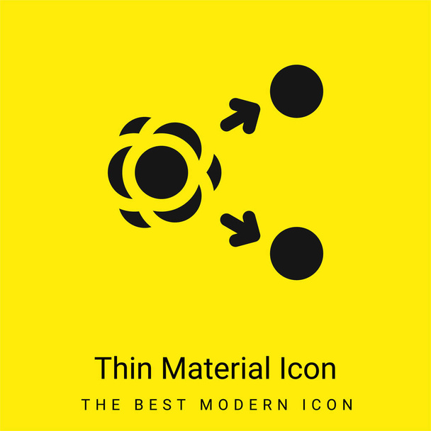 Atom minimaalinen kirkkaan keltainen materiaali kuvake - Vektori, kuva