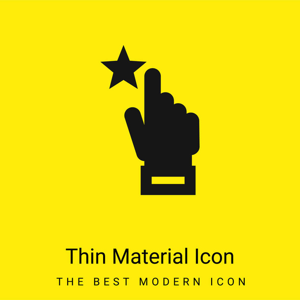 Apreciação mínima ícone de material amarelo brilhante - Vetor, Imagem