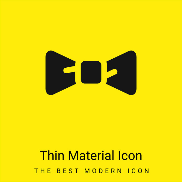 Fiocco icona materiale giallo brillante minimo - Vettoriali, immagini