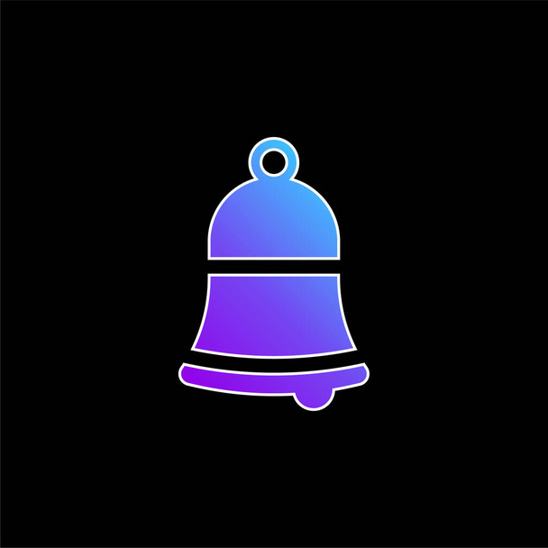Bell blue gradient vector icon - Vector, Image