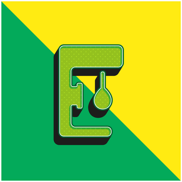 Boxing Ball Zielona i żółta nowoczesna ikona wektora 3D logo - Wektor, obraz