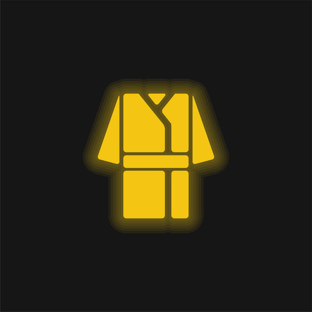 Жовта сяюча неонова іконка для ванни
 - Вектор, зображення