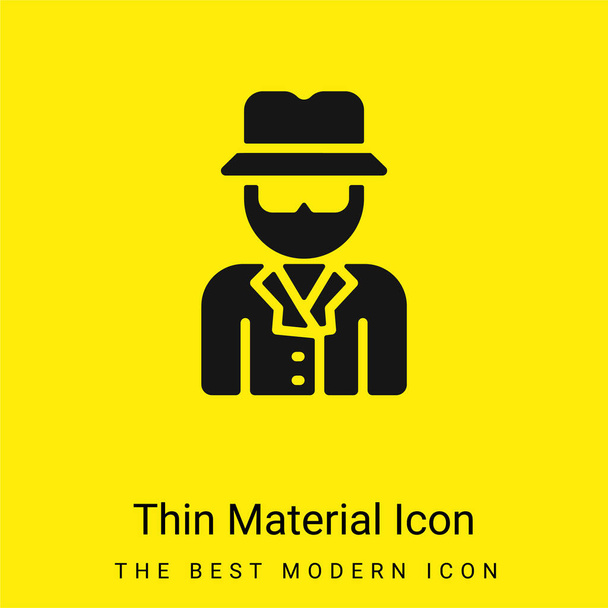Anoniem minimaal helder geel materiaal icoon - Vector, afbeelding