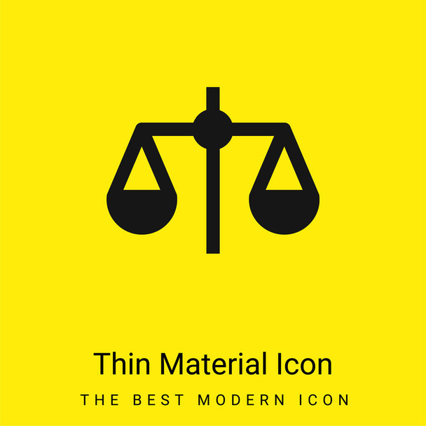 Equilibrio minimale brillante icona materiale giallo - Vettoriali, immagini