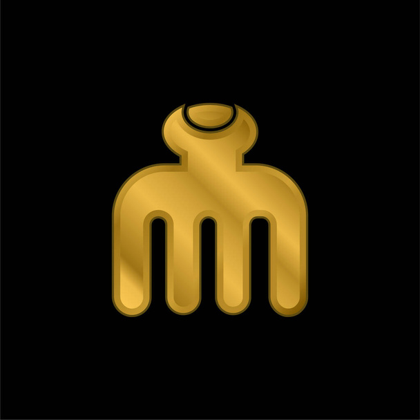 Belleza chapado en oro icono metálico o logo vector - Vector, imagen