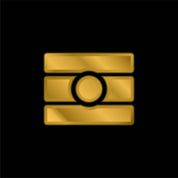 Bindi chapado en oro icono metálico o logo vector - Vector, Imagen
