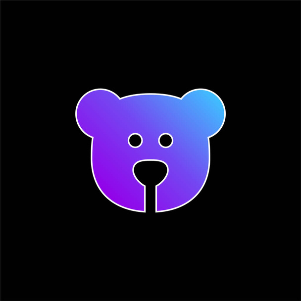 Ikona Bear blue gradient - Vektor, obrázek