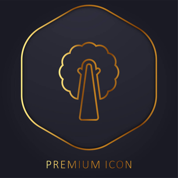 Black Ash golden line premium logo or icon - Vector, Image