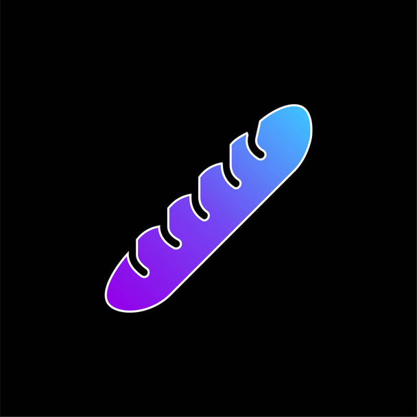 Baguette icono vector gradiente azul - Vector, imagen