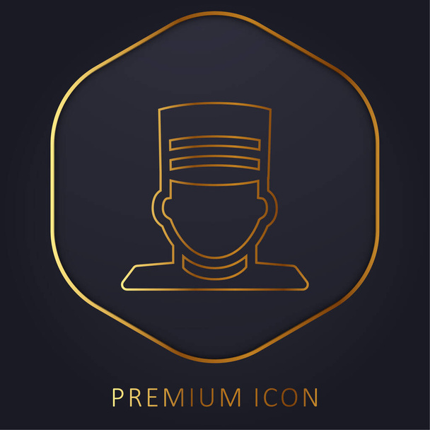 Bellboy ligne d'or logo premium ou icône - Vecteur, image