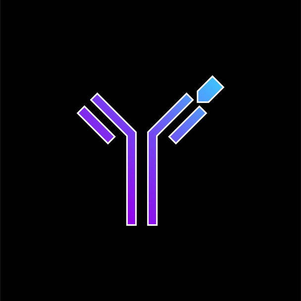 Ícone de vetor gradiente azul de anticorpos - Vetor, Imagem