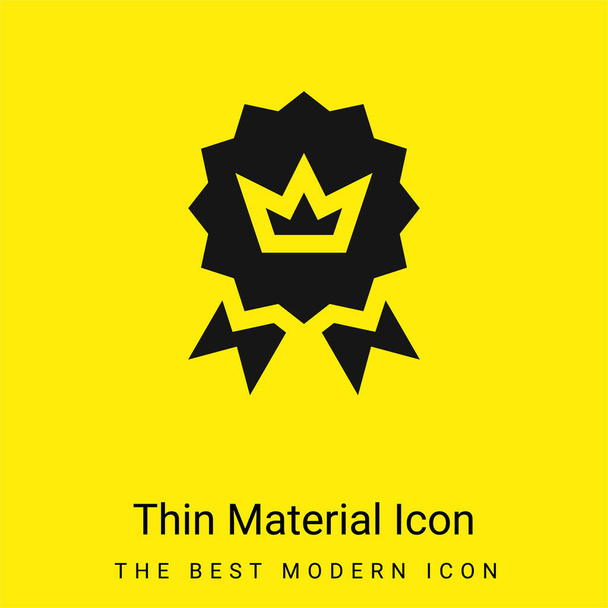 Βραβείο minimal φωτεινό κίτρινο εικονίδιο υλικού - Διάνυσμα, εικόνα