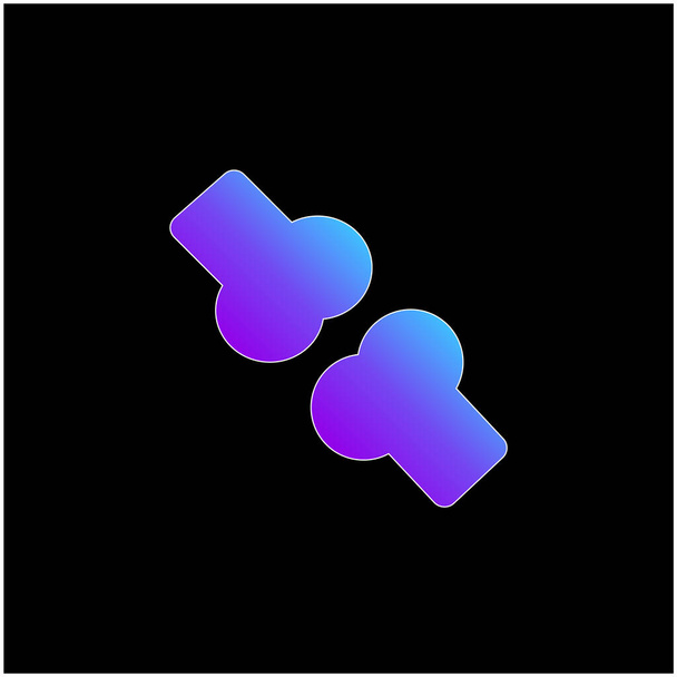 Icona del vettore gradiente blu osseo - Vettoriali, immagini