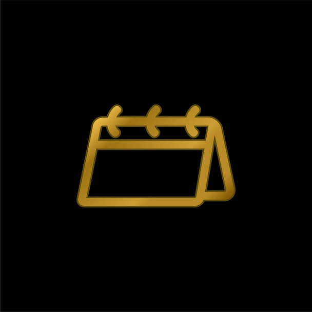 Золотий альманах покритий металевою іконою або вектором логотипу. - Вектор, зображення