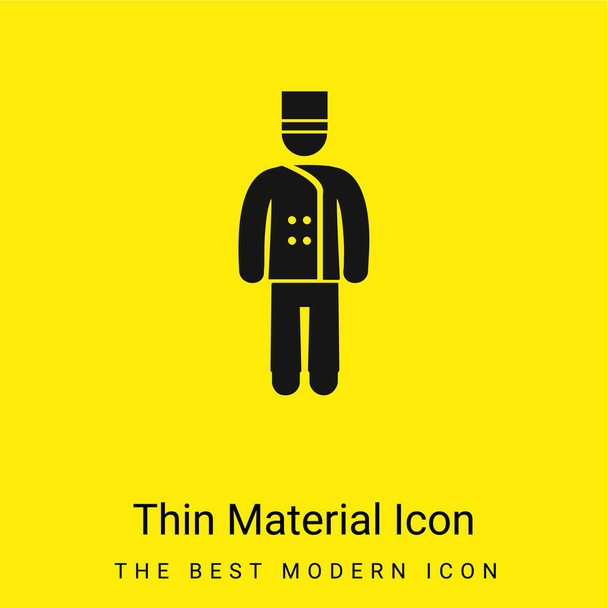 Bellhop minimální jasně žlutý materiál ikona - Vektor, obrázek