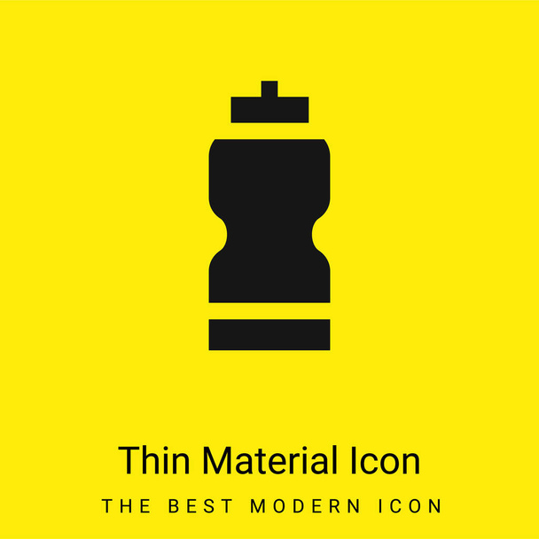 Minimalna jasnożółta ikona materiału butelki - Wektor, obraz