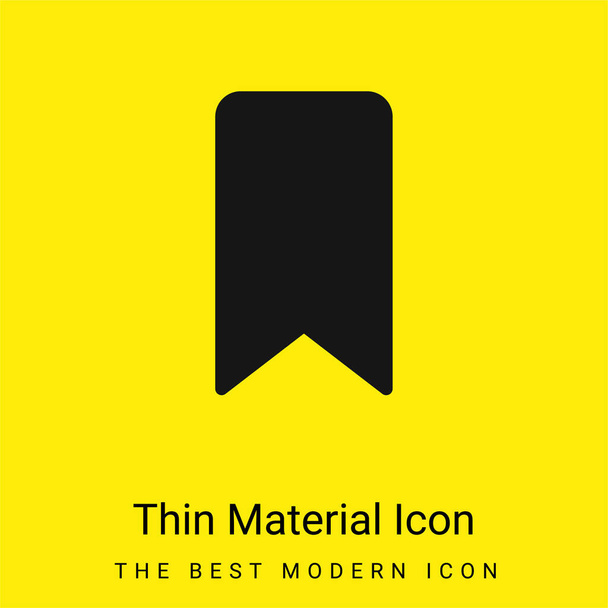 Záložka minimální jasně žlutá ikona materiálu - Vektor, obrázek