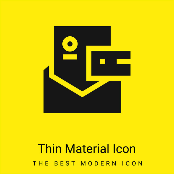 Brand minimal bright yellow material icon - Vector, Image