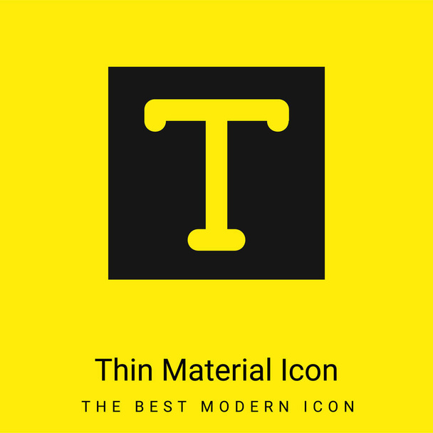 Kühne minimale leuchtend gelbe Materialsymbole - Vektor, Bild