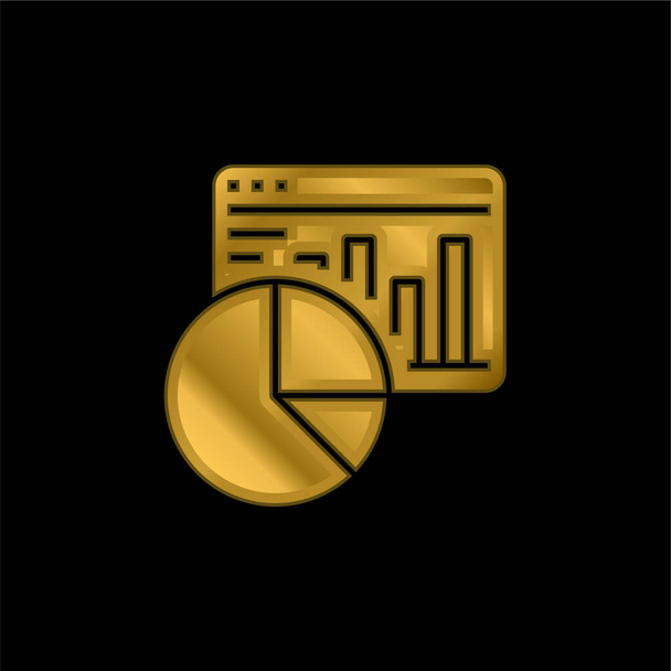 Admin ikona metaliczna pokryta złotem lub wektor logo - Wektor, obraz