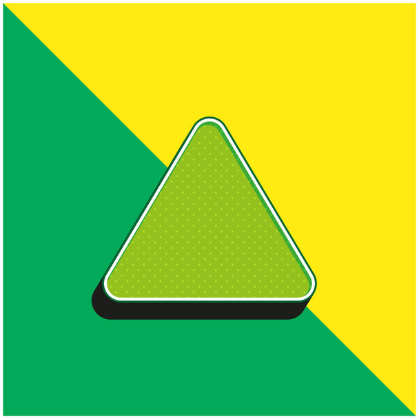 Λευκαντικό Πράσινο και κίτρινο σύγχρονο 3d διάνυσμα εικονίδιο λογότυπο - Διάνυσμα, εικόνα