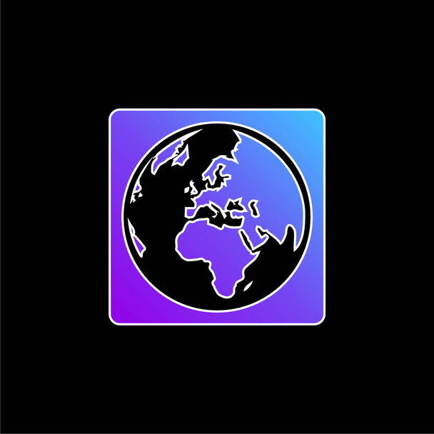Logo małego świata ikona wektora niebieskiego gradientu - Wektor, obraz