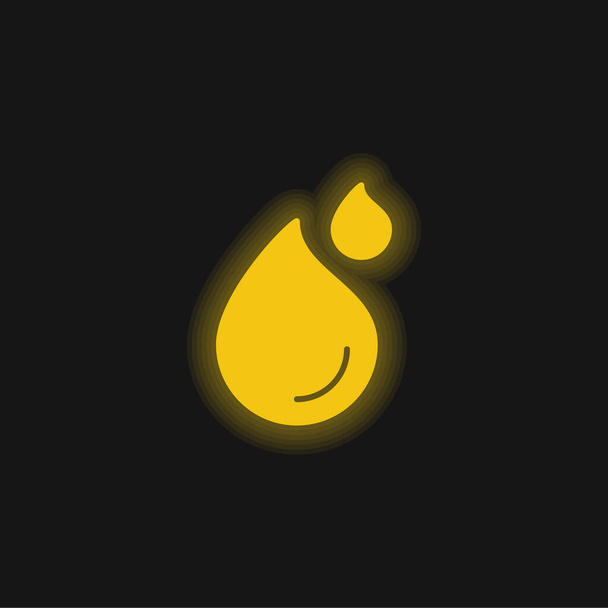 Icona al neon giallo sangue brillante - Vettoriali, immagini