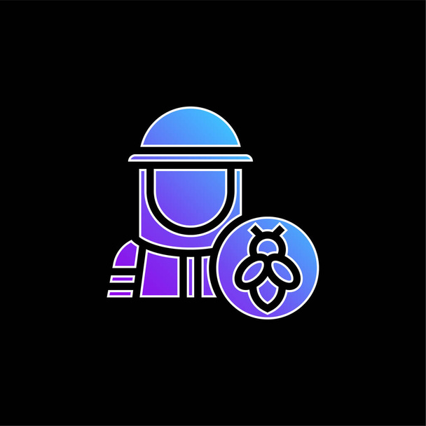 Včelařská modrá ikona přechodu - Vektor, obrázek