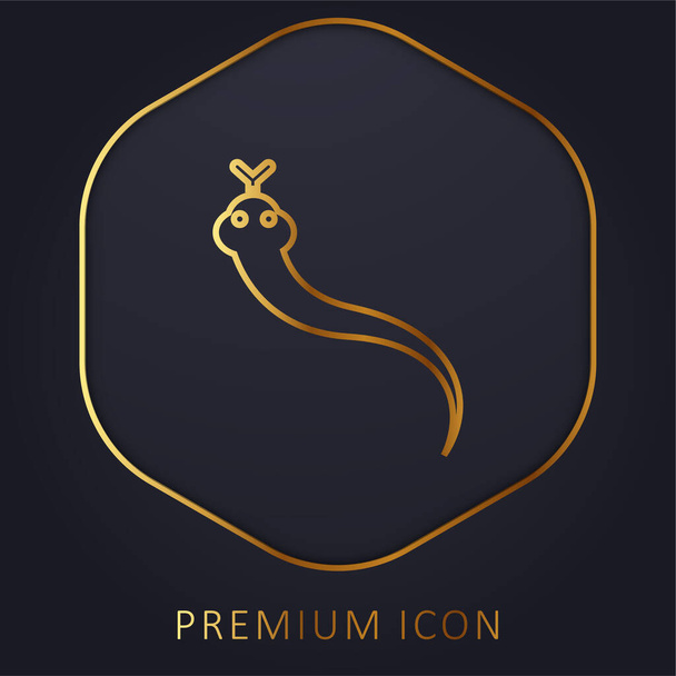 Animal linha dourada logotipo premium ou ícone - Vetor, Imagem