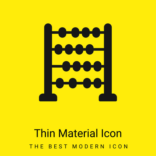 Icône matérielle jaune vif minimale Abacus - Vecteur, image