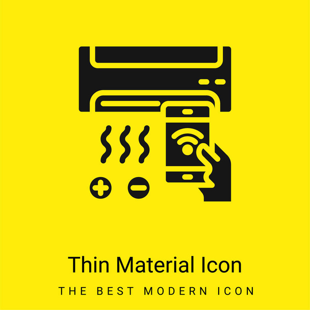 Condizionatore d'aria minimale brillante icona materiale giallo - Vettoriali, immagini