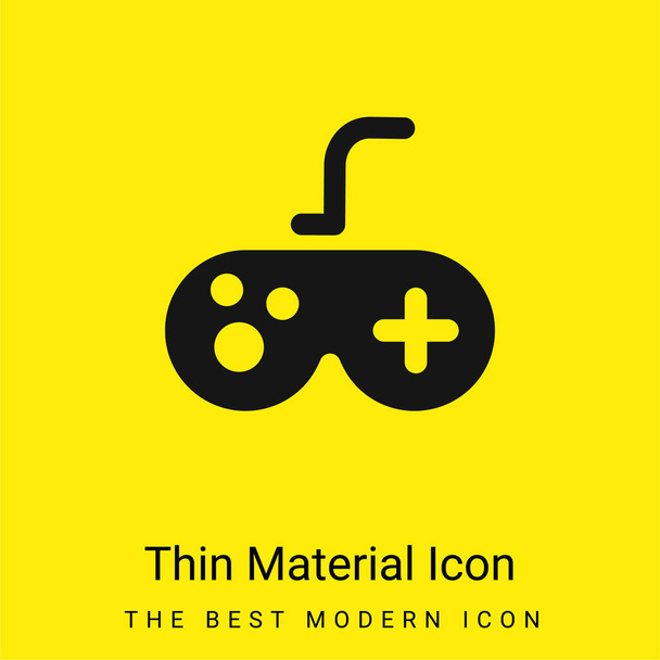 Starožitný Gamepad minimální jasně žlutý materiál ikona - Vektor, obrázek