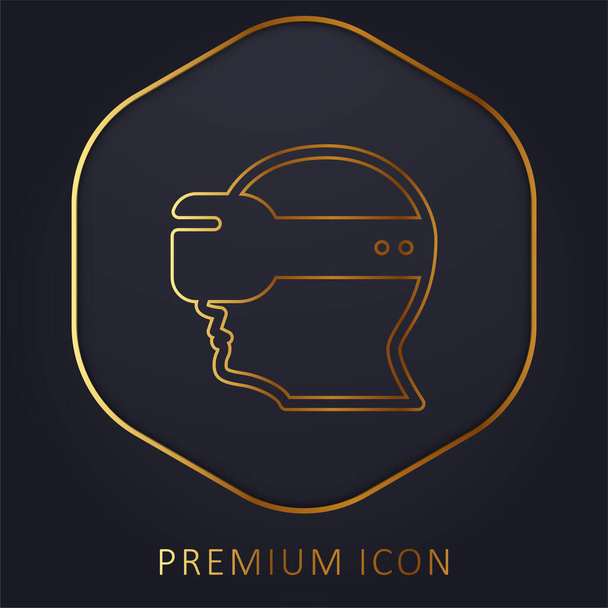 Ar Brille goldene Linie Premium-Logo oder Symbol - Vektor, Bild