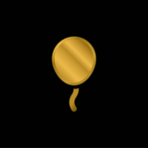 Ballon plaqué or icône métallique ou logo vecteur - Vecteur, image