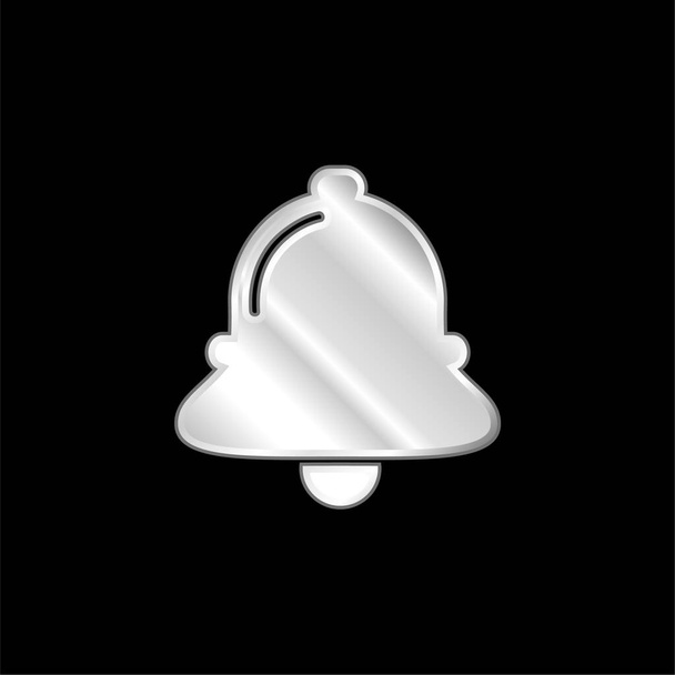Alarme Bell argent plaqué icône métallique - Vecteur, image