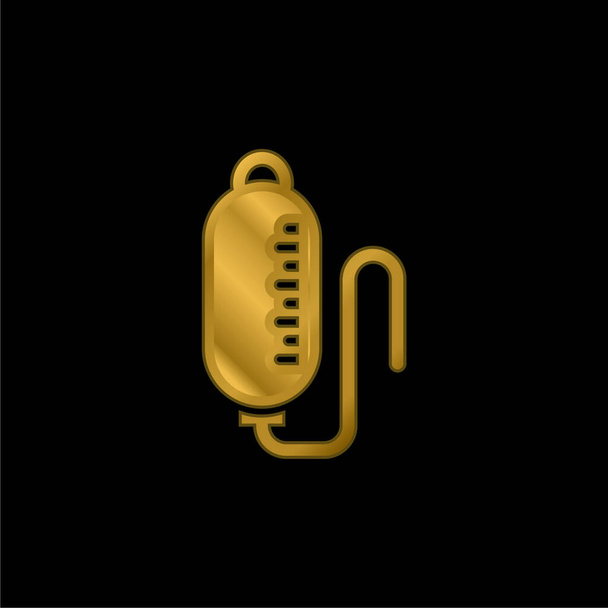 Bluttransfusion vergoldet metallisches Symbol oder Logo-Vektor - Vektor, Bild