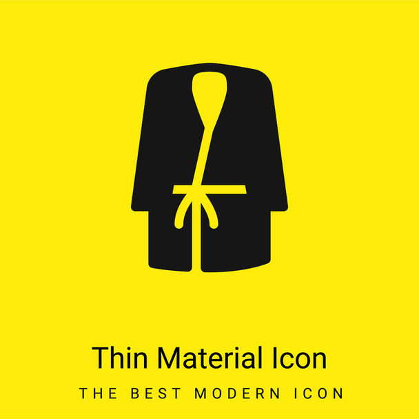 Bathrobe minimal bright yellow material icon - Vector, Image