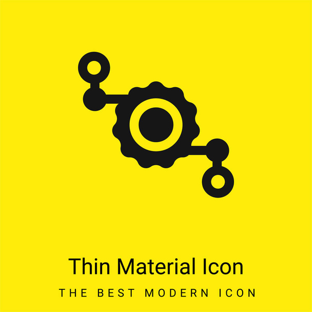 Assembly minimal bright yellow material icon - Vector, Image
