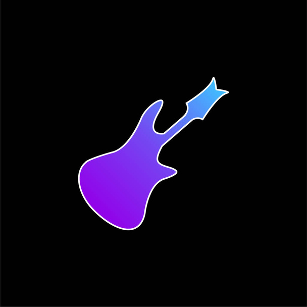 Bass Guitar Silhouette kék gradiens vektor ikon - Vektor, kép