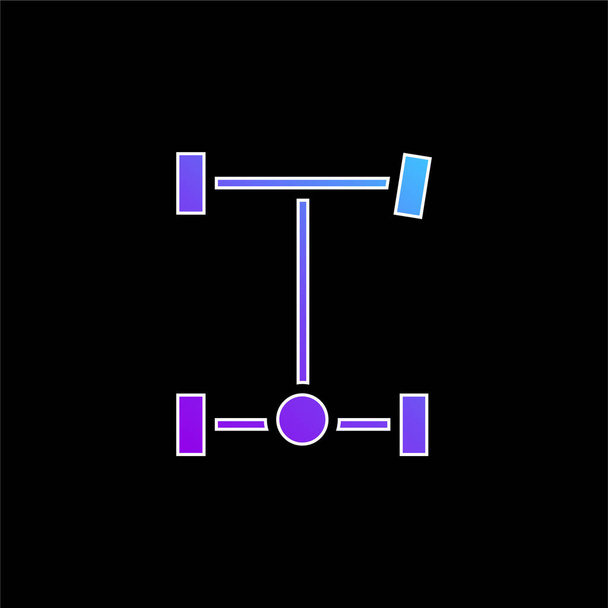 Icono de vector de gradiente azul del eje - Vector, imagen