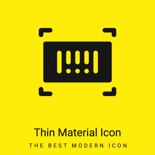 バーコード最小明るい黄色の材料アイコン - ベクター画像