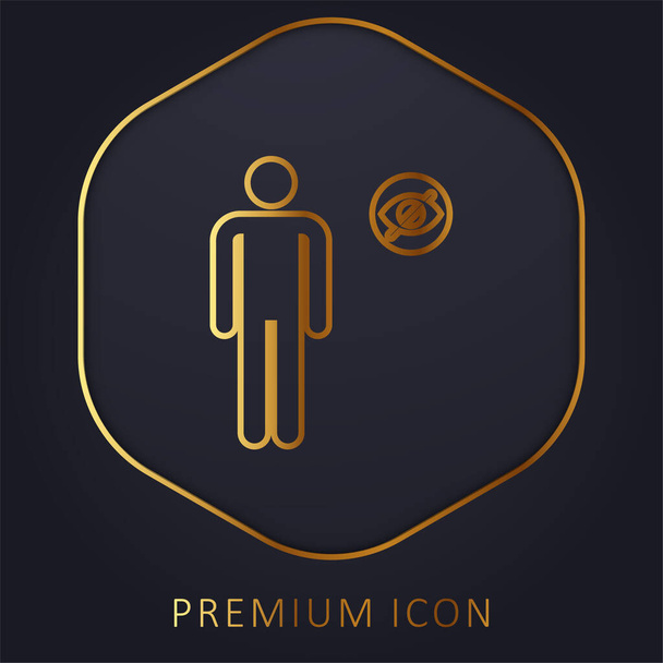 Τυφλή χρυσή γραμμή premium λογότυπο ή εικονίδιο - Διάνυσμα, εικόνα