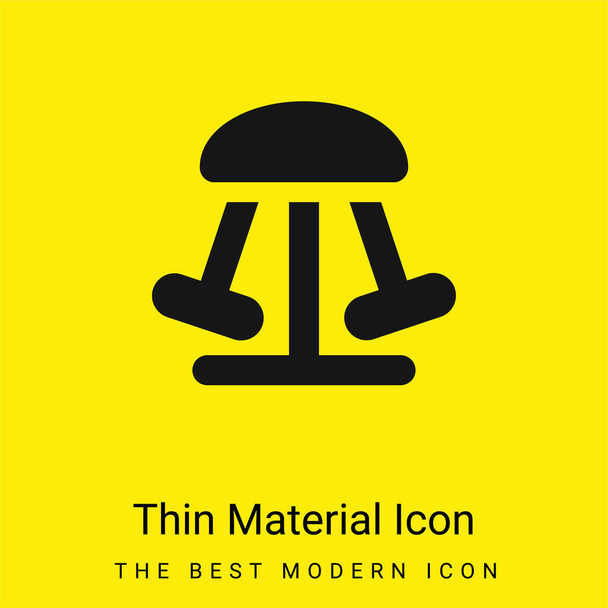 Zábavní park minimální jasně žlutý materiál ikona - Vektor, obrázek