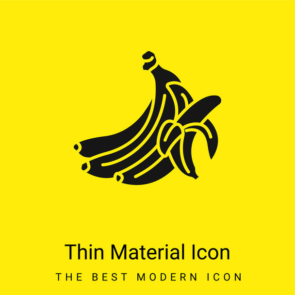Banane minimal leuchtend gelbes Material Symbol - Vektor, Bild