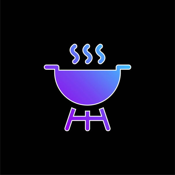 Barbecue blu gradiente icona vettoriale - Vettoriali, immagini