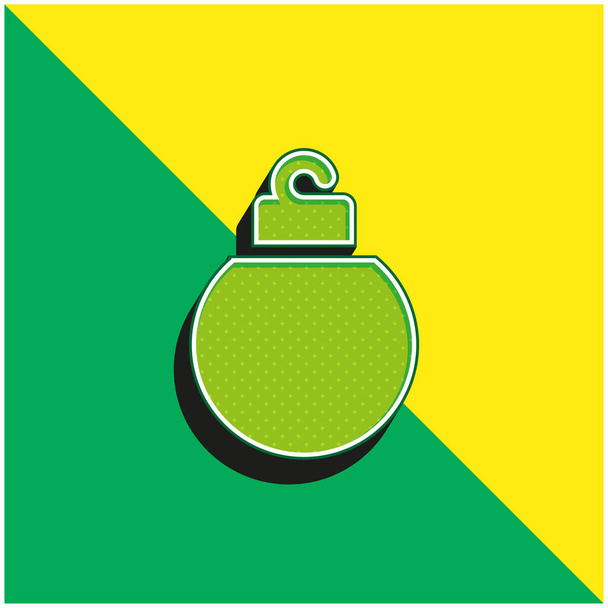 Bauble Green and yellow modern 3d vector icon logo - Vector, Image